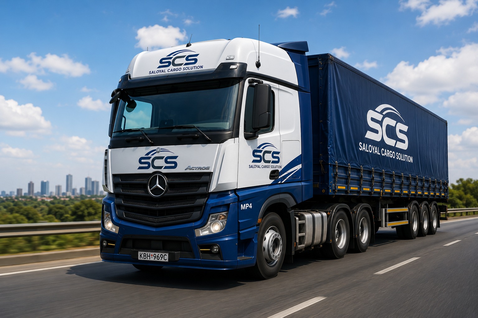 Saloyal Cargo Solution truck on the highway
